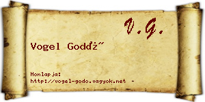Vogel Godó névjegykártya
